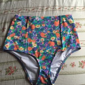 Brand new AA high-waist floral swim briefs