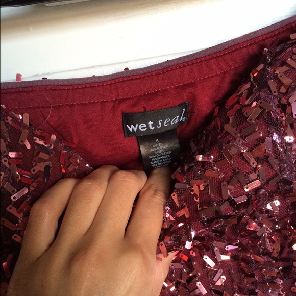 👗WetSeal Sparkly Pink Mini Strapless Dress Small - Picture 4 of 4