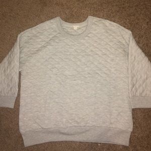 *NBW* Gray Gap 3/4 Sleeve Sweater