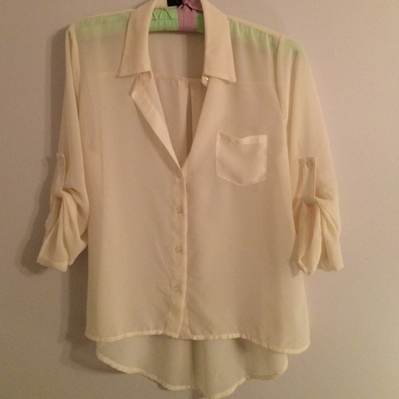 cream chiffon blouse💖💖