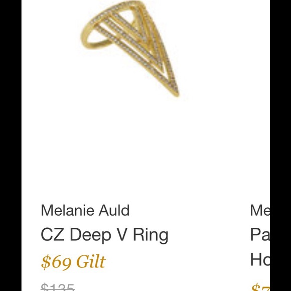 As seen on gilt triangle cz gold plated ring - Picture 2 of 3