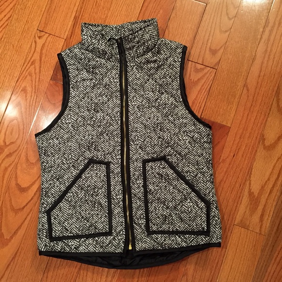 Jcrew like herringbone excursion vest