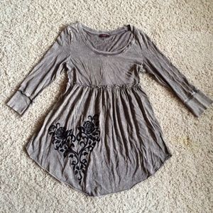 Taupe 3/4 Sleeve Tunic