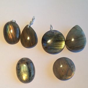 Labradorites with holes