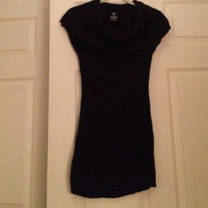 Black knit sweater dress