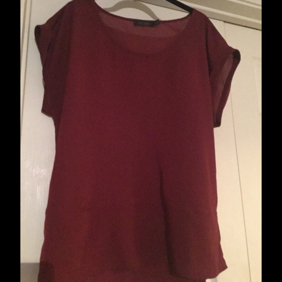 Silky burgundy top