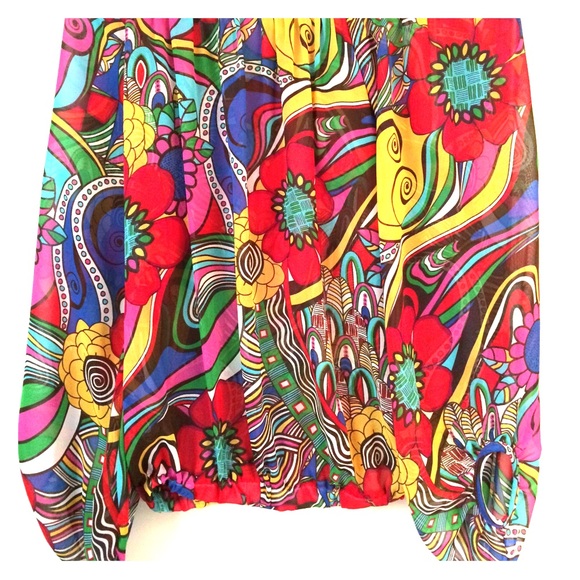 Colorful patterned blouse