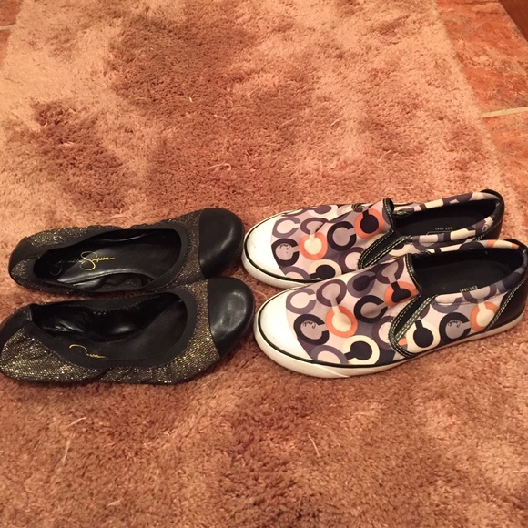 Reserved-bundle-Coach shoes,blue coat, JS flats