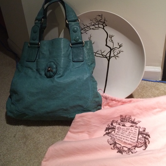 Juicy Couture Handbags - ⛔️SOLD⛔️Blue distressed leather Juicy Couture tote
