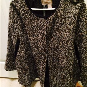 F21 gray/black marl cape