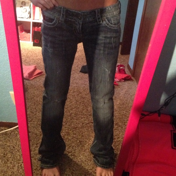 SILVER DISTRESSED BOOT CUT!!