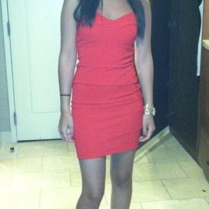 Red bodycon dress
