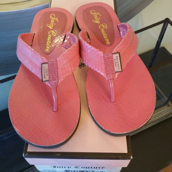 Juicy Couture snake - embossed leather sandals 7