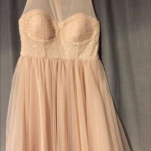 Nude colored short party dress