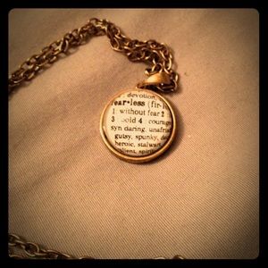 "Fearless" pendent necklace