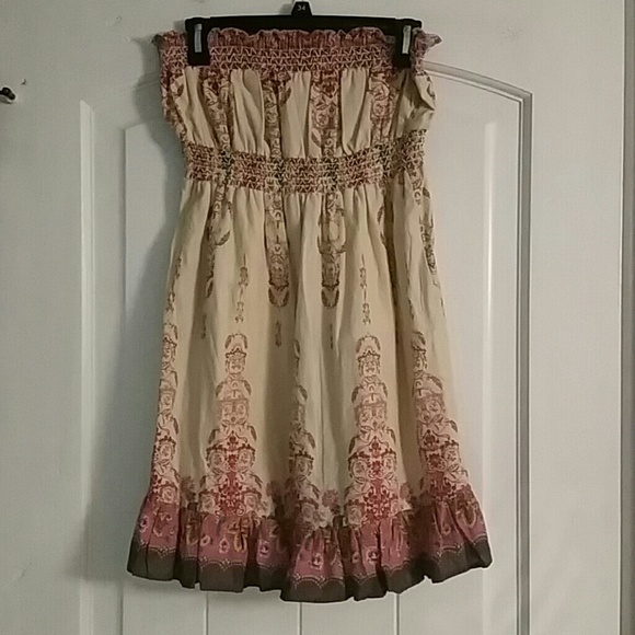 Strapless boho top or minidress