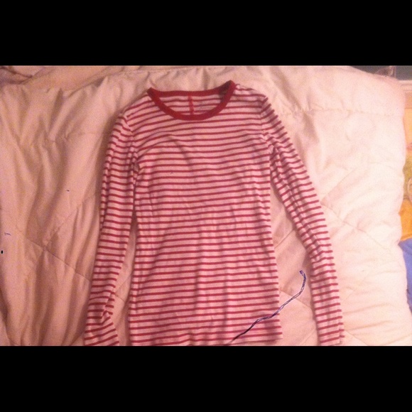 Red White Stripped Long Sleeve T