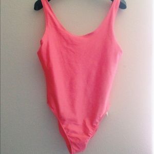 American Apparel pink highleg one piece swimsuit Like