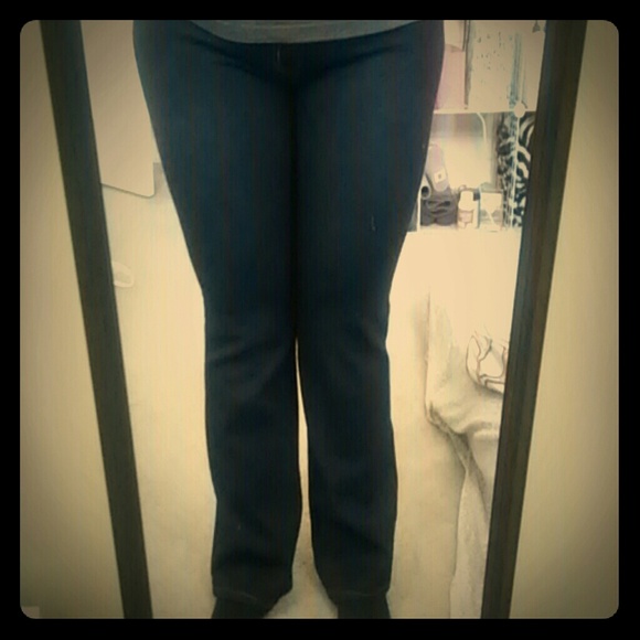 Dark denim jeans