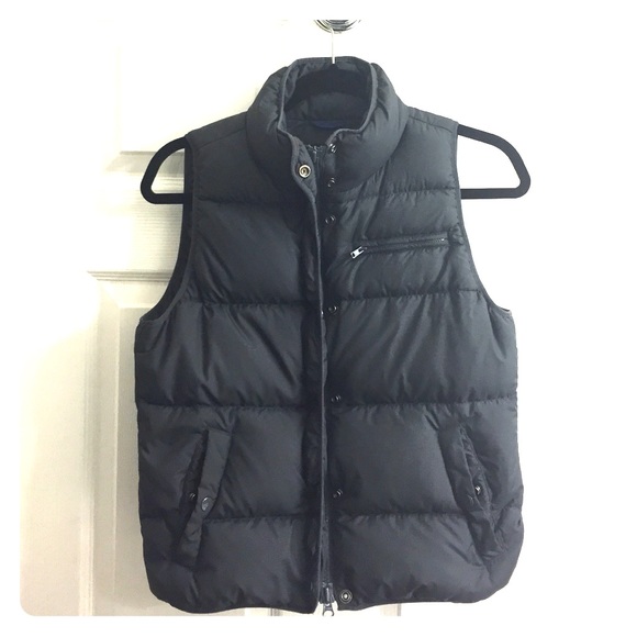 J. Crew down vest dark grey