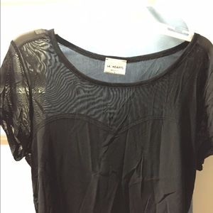 Sheer crop top size L
