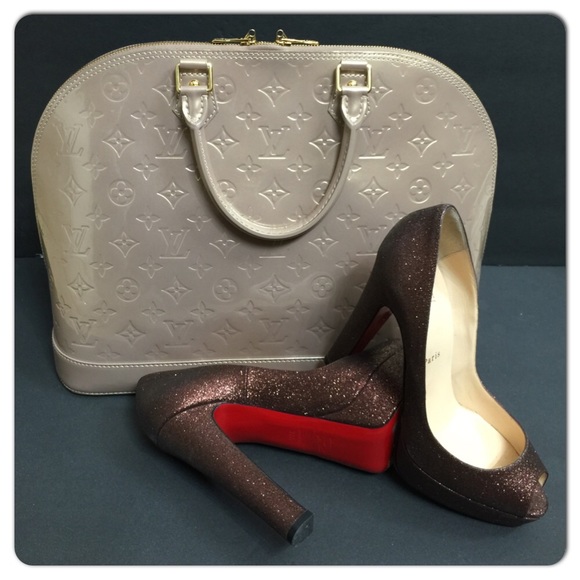 $895 CHRISTIAN LOUBOUTIN BIBI 140 GLITTER EURO38.5 - Picture 2 of 4