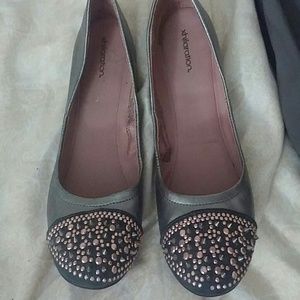 Silver studded flats!
