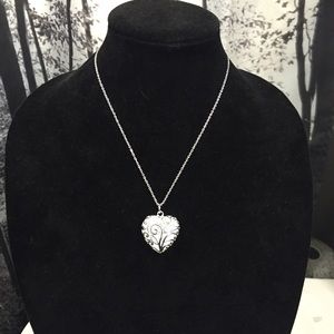 💯Sterling Silver Heart Pendant Set