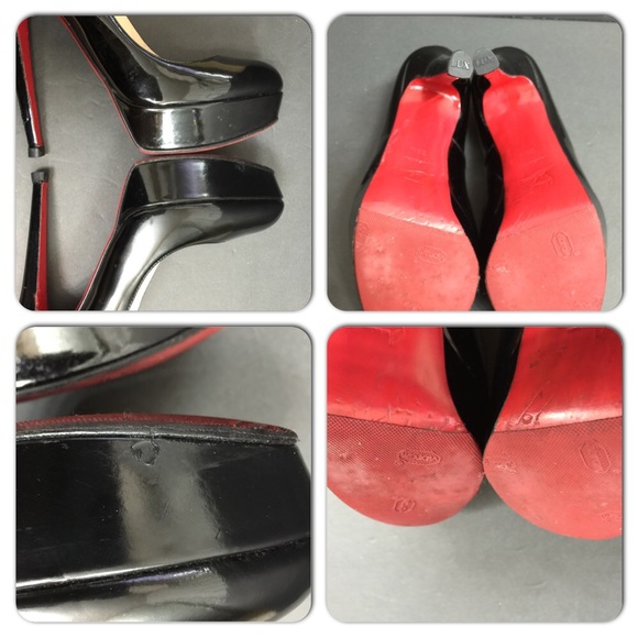 $895 CHRISTIAN LOUBOUTIN BIANCA 140 BLACK EURO38.5 - Picture 3 of 4