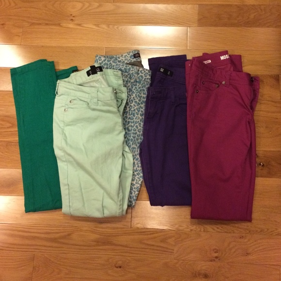 Bundle of colored skinny jeans