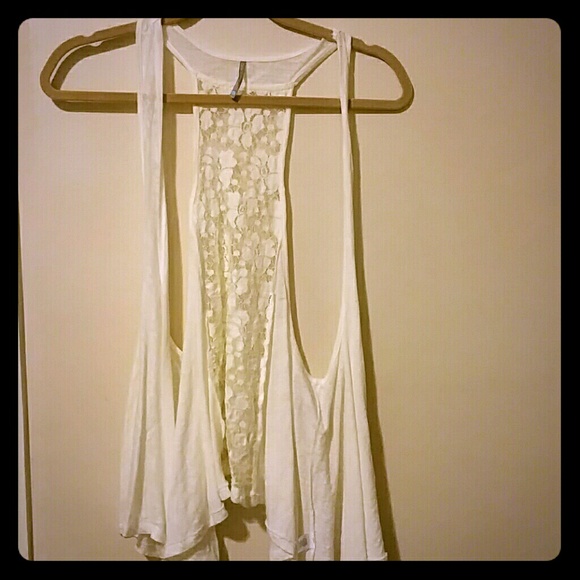 Crochet/lace back vest super cute