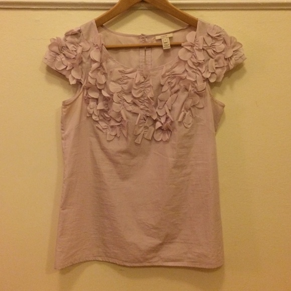 Ruffled front jcrew top