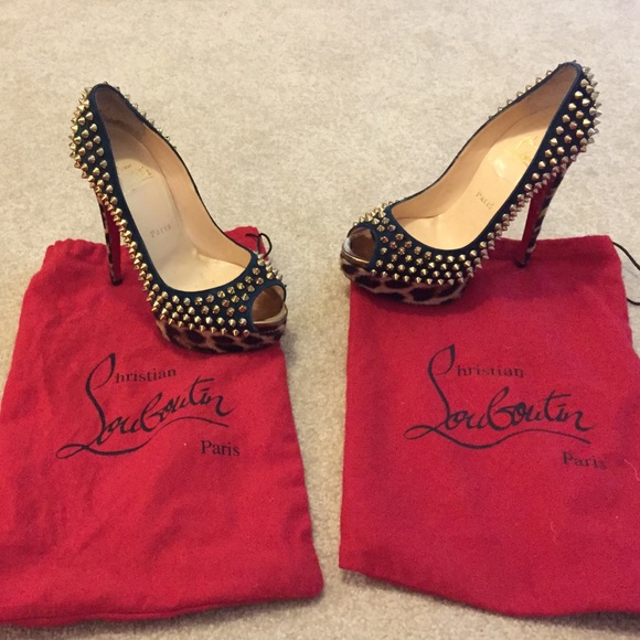 Christian louboutin spiked Lady Peep size 36