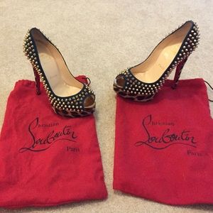 Christian louboutin spiked Lady Peep size 36