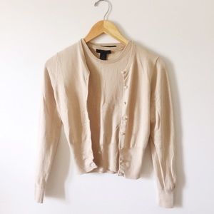 The Limited Cashmere Blend Cardi and Tank Set