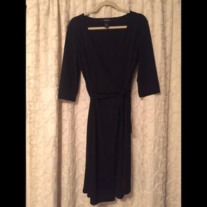 Express Black 3/4 sleeve Wrap dress