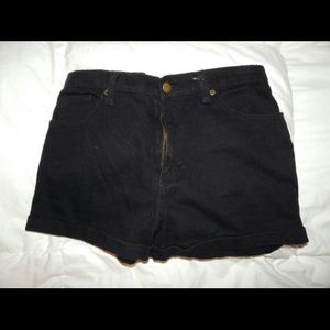 black high waisted shorts