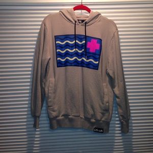 Pink Dolphins mens flag hoodie