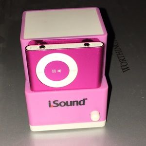 iPod shuffle and portable speaker.includes charger