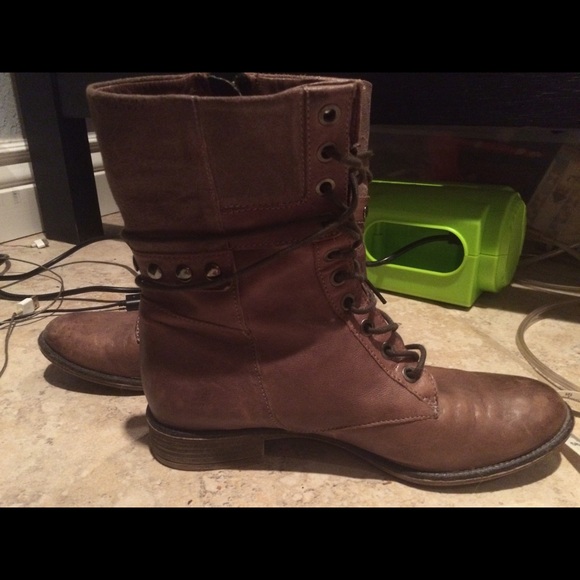Boutique 9 brown leather/suede boots - Picture 2 of 4