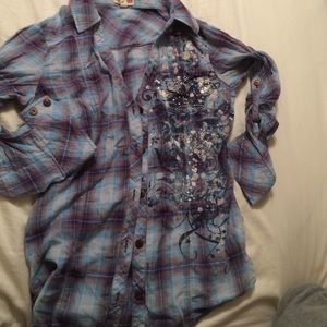 Bling button up