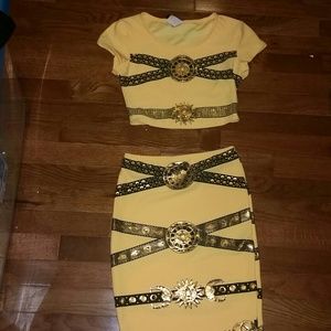 Still Available!! 2 piece crop top and skirt set