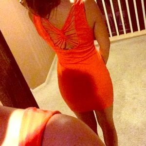 💛peach cocktail dress from charlotte rouse💛