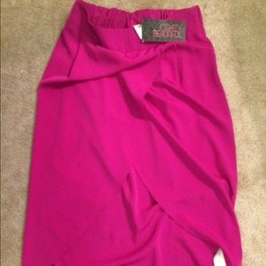 Fuschia split skirt