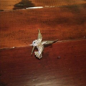Vintage Hummingbird sweater pin