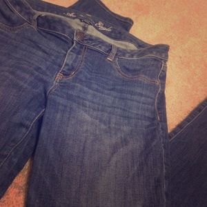 American Eagle Dark to Medium Wash Jeggings.