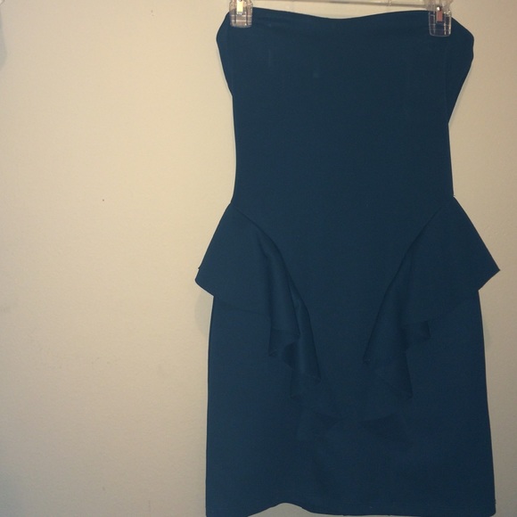 Dark Turquoise Fitted Dress