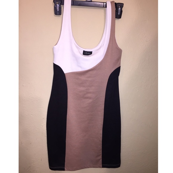 Form fitting dress.