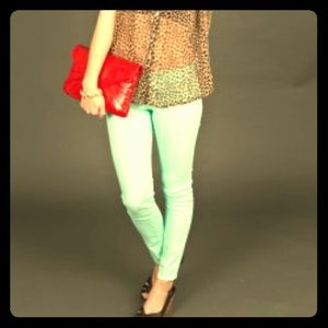Green Skinny Jeans