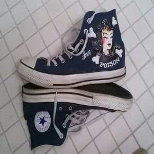 Unisex Converse Sailor Jerry Hi top blu/white